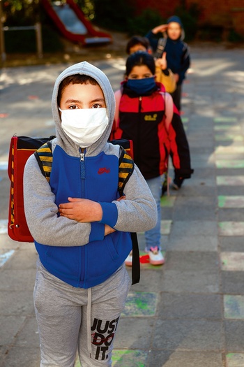 Terug naar school in mei, na acht weken sluiting door de coronacrisis.