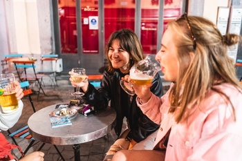 22 september 2020: studenten op de VUB bij het begin van het nieuwe academiejaar, met sociale afstand en mondmasker