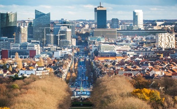 De Noordwijk, gezien vanaf de basiliek van Koekelberg in het Elisabethpark