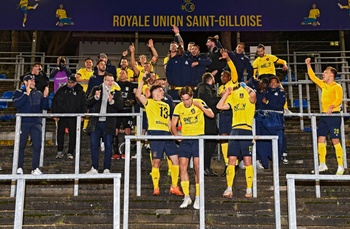 Union Saint-Gilloise speelt op 14 maart 2021 kampioen tegen RWD Molenbeek in 1B en zal volgend seizoen, na 48 jaar, opnieuw in de Belgische eerste klasse spelen