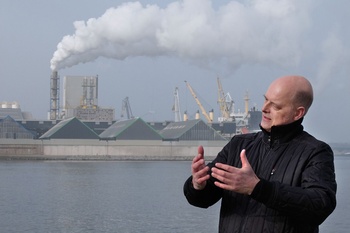 Amsterdams stedenbouwkundige Arjan Klok op de site waar Haven-Stad komt