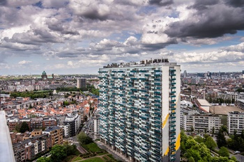 1754 blokken uitzicht Blok Mettewielaan op ander blok