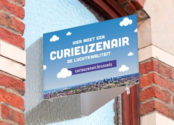 Hier meet een CurieuzenAir de luchtkwaliteit