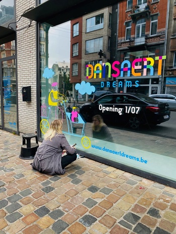 Het pop-upatelier Dansaert Dreams in de Dansaertstraat opent op 1 juli 2021