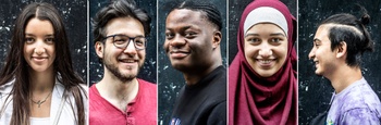 Anderstalige jongeren in Brussel in het Nederlandstalig onderwijs: Farah Allouchi, Floriano Tori, Joseph Ngongo, Myriam-Héléna Nawasadio en Sinan Yüksel