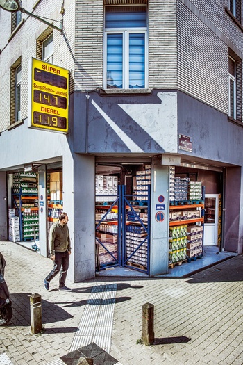 Het tankstation aan de François Navezstraat 24 Schaarbeek