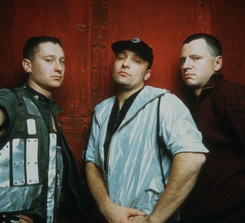 Front 242 in 1993 met Patrick Condenys (midden)