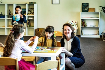 Maria, directeur van de Oekraïense School in de Belliardstraat