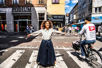 Nadia Naji, sinds 11 juni 2022 samen met Jeremie Vaneeckhout covoorzitter van Groen