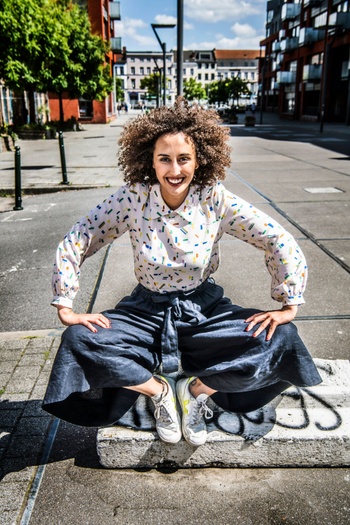 Nadia Naji, sinds 11 juni 2022 samen met Jeremie Vaneeckhout covoorzitter van Groen