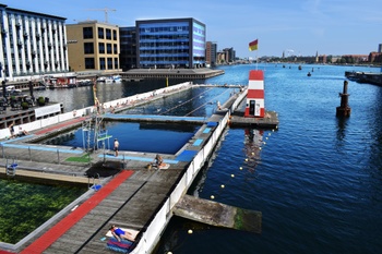 Kopenhagen, klimaatbestendige stad: de haven met het openluchtzwembad