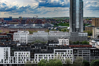 1888 BRUSSEL KIEST DE STENEN woningbouw zicht Noord Tour en Taxis 1