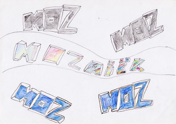 tekening mozaiek