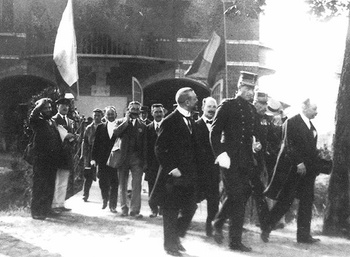 visite du Roi Albert en 1912 inauguration du clubhouse