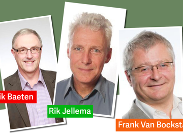 Rik Baeten (SP.A), Rik Jellema (Groen) en Frank Van Bockstal (CD&V)
