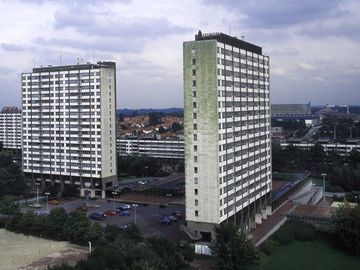 De Modelwijk in Laken met het Modelwijkplein in 1990