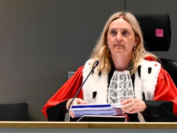 4 september 2023: na een onderbreking van anderhalve maand gaat maandag op de Justitia-site in Haren het assisenproces over de aanslagen van 22 maart 2016 voort. Op de foto: Laurence Massart, voorzitter van de assisenjury