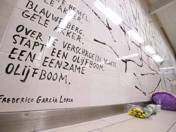 Kunstwerk Maalbeek Federico Garcia Lorca metro MIVB IS
