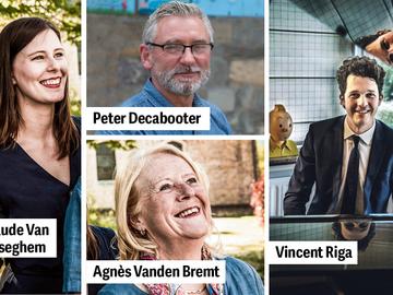 Sint-Agatha-Berchem: Vincent Riga, Peter Decabooter, Maude Van Gyseghem en Agnès Vanden Bremt