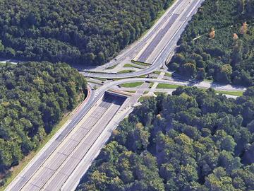 De Leonardtunnel, onder het knooppunt het Leonardkruispunt