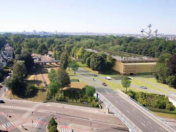 Esplanade aan het eind van de A12 Heizel: hier zou een overstapparking komen