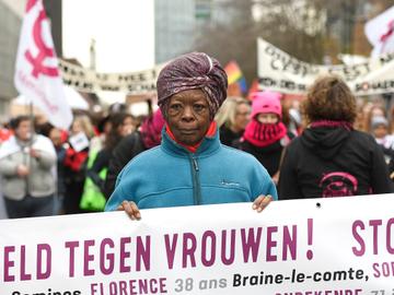 manifestatie: stop geweld tegen vrouwen
