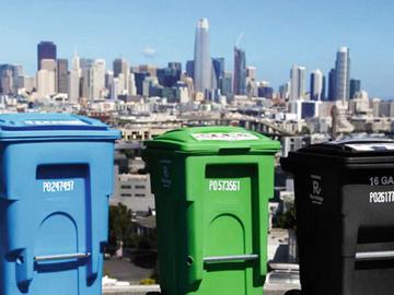 In San Francisco wordt afval verminderd en worden recyclage en compostering vergemakkelijkt