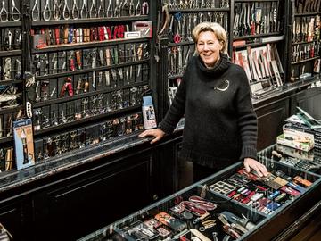 Anne Cielen van Le Coutellerie u Roi in de Noorddoorgang in het centrum van Brussel