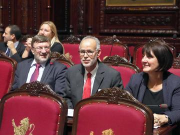 Mohamed Daif, tijdens zijn eedaflegging als senator in 2013