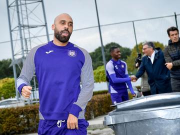 Anthony Vanden Borre tijdens de eerste training van Franky Vercauteren als nieuwe hoofdtrainer van RSC Anderlecht op 8 oktober 2019