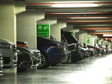De ondergrondse betaalparking Q Park aan het Zuidstation