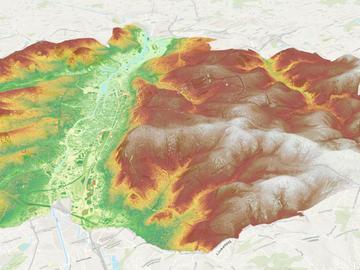 3D-model Brussel geografie terrein