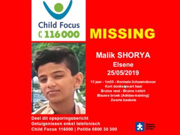 Child Focus, missing: Malik Shorya