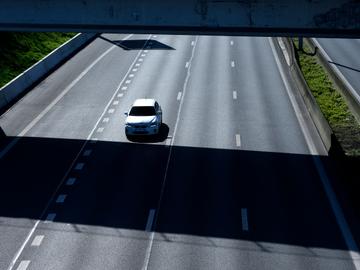 Auto op de Brusselse ring.