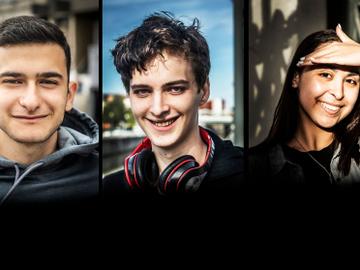 Arman Kolozyan, Erwann Van de Velde en Inès Temsamani, studenten aan respectievelijk de VUB, Erasmus Hogeschool Brussel en Odisee Hogeschool