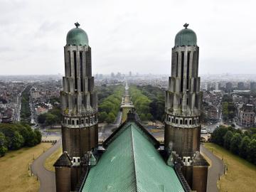 De basiliek van Koekelberg en het Elisabethpark