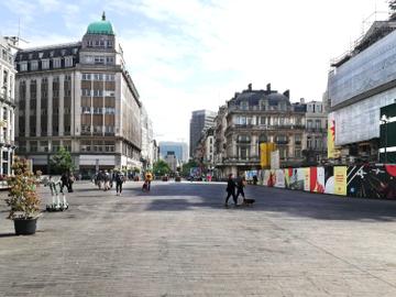 Beursplein en Anspachlaan op 7 mei 2022