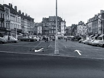 Het Jourdanplein, op de rand van de Europese wijk in Etterbeek, in 1967
