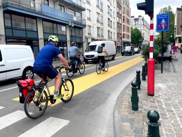 Juli 2023: de fietsstraat Dansaert is direct in gebruik genomen