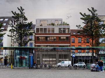 De gevel van het appartementsgebouw aan de Baksteenkaai, zoals aangepast na eerdere bezwaren van de buurt