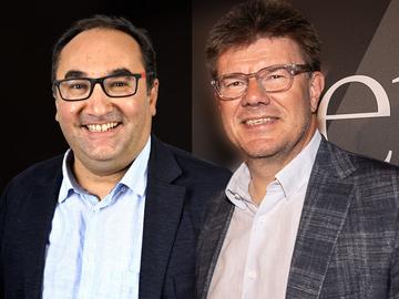 Ahmed Laaouej (PS), burgemeesters van Koekelberg en fractievoorzitter voor de PS in de Kamer,  en Brussels minister Sven Gatz (Open VLD)