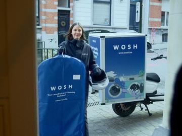 Met de app kies je zelf wanneer Wosh je wasgoed levert.