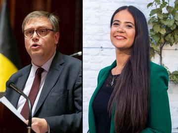 Gaetan Van Goidsenhoven (MR) en Nadia Kammachi (Ecolo-Groen).