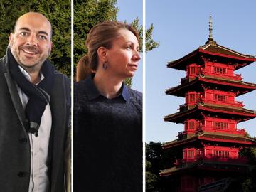 De Japanse Toren Mathieu Michel (MR) en Ans Persoons (Vooruit)