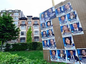 Gewestverkiezingen juni 2024: verkiezingsaffiches voor kandidaten MR