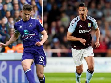 20240829_Leander Dendoncker in 2018 met RSC Anderlecht tegen Standard Luik en in 2024 met Aston Villa