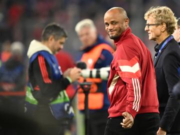 17 september 2024: trainer Vincent Kompany tijdens de Champions League wedstrijd van Bayern München tegen Dinamo Zagreb. Bayern won de wedstrijd overtuigend met 9-2