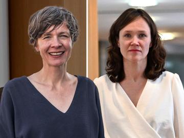 Cieltje Van Achter (N-VA) en Hannelore Goeman (Vooruit)