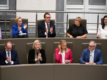 30 september 2024: de nieuwe Vlaamse regering van minister-president Matthias Diependaele (N-VA)