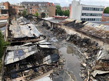 Gebouw dat uitbrandde in Anderlecht mocht enkel al